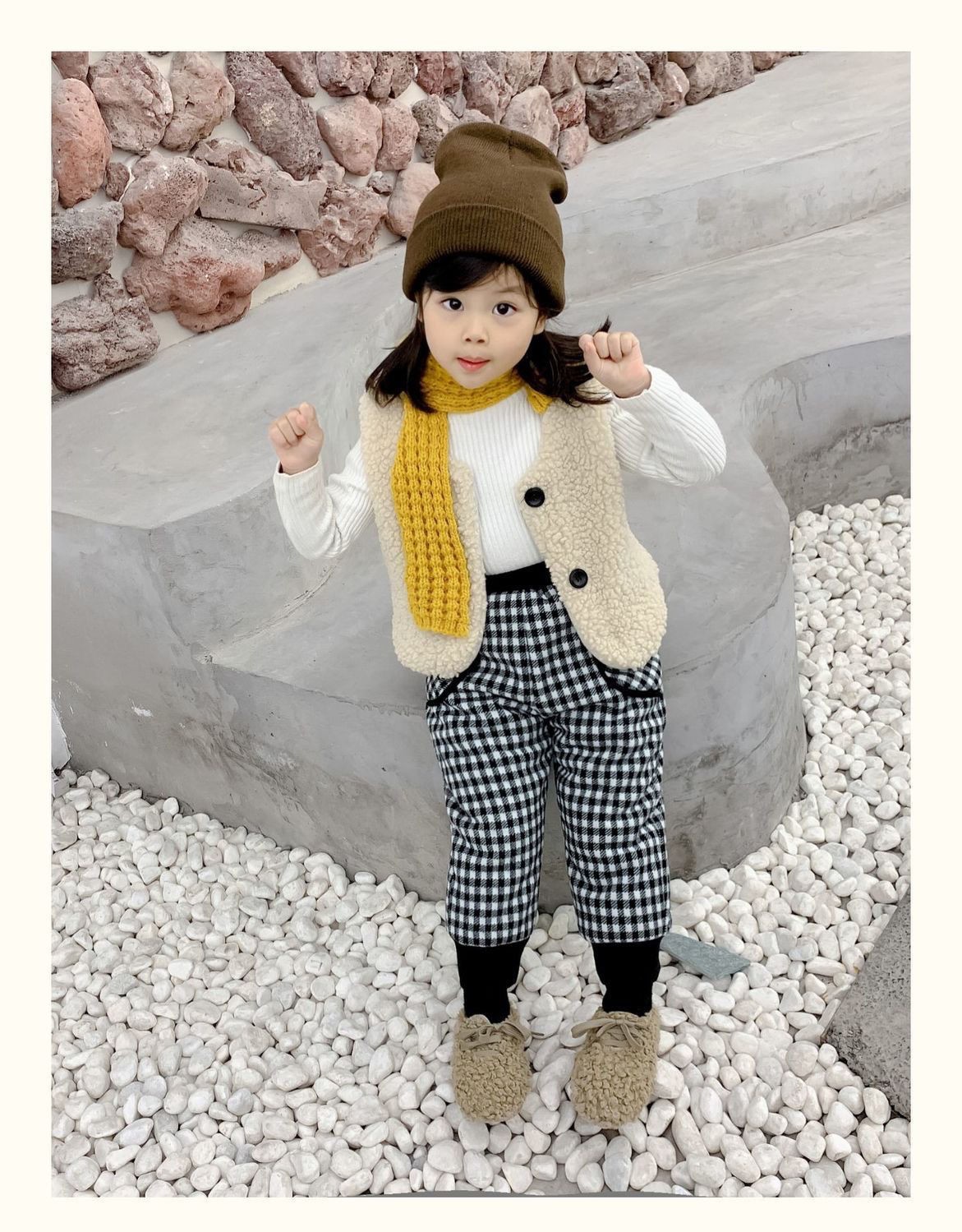 女童加绒加厚宽松时尚裤子冬季女宝宝中小童儿童外穿休闲保暖冬裤