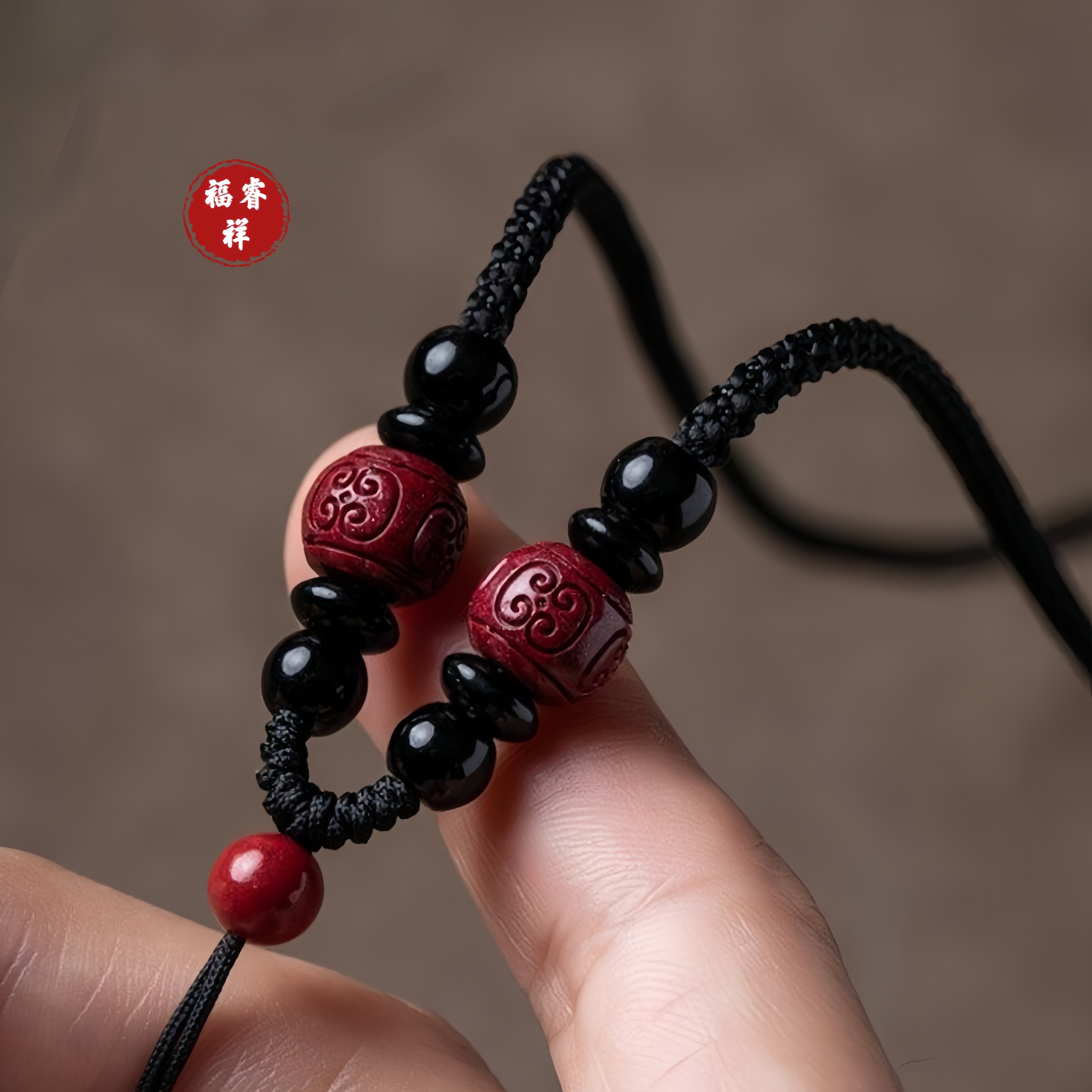 非金属布艺吊坠手工爆品编织吊坠绳项链绳调节坠玉佩挂件绳红绳