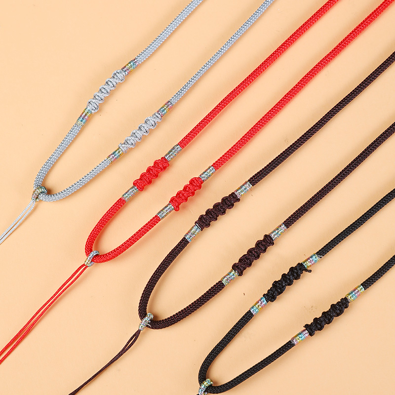 非金属布艺吊坠 编织绳吊坠挂绳简约挂脖挂坠绳项链绳玉佩挂件绳