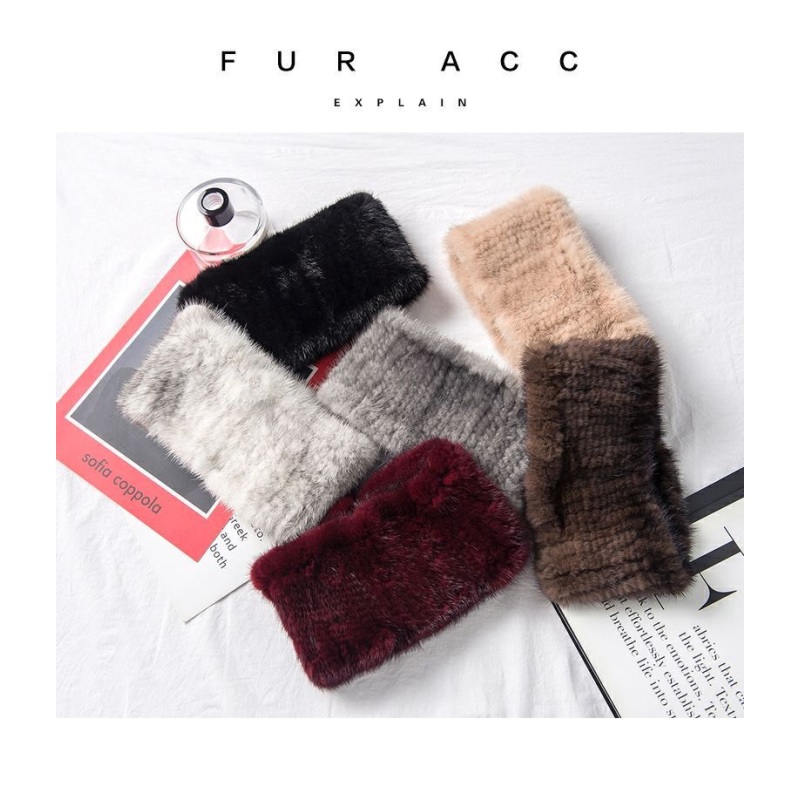 水貂毛围巾脖套围脖