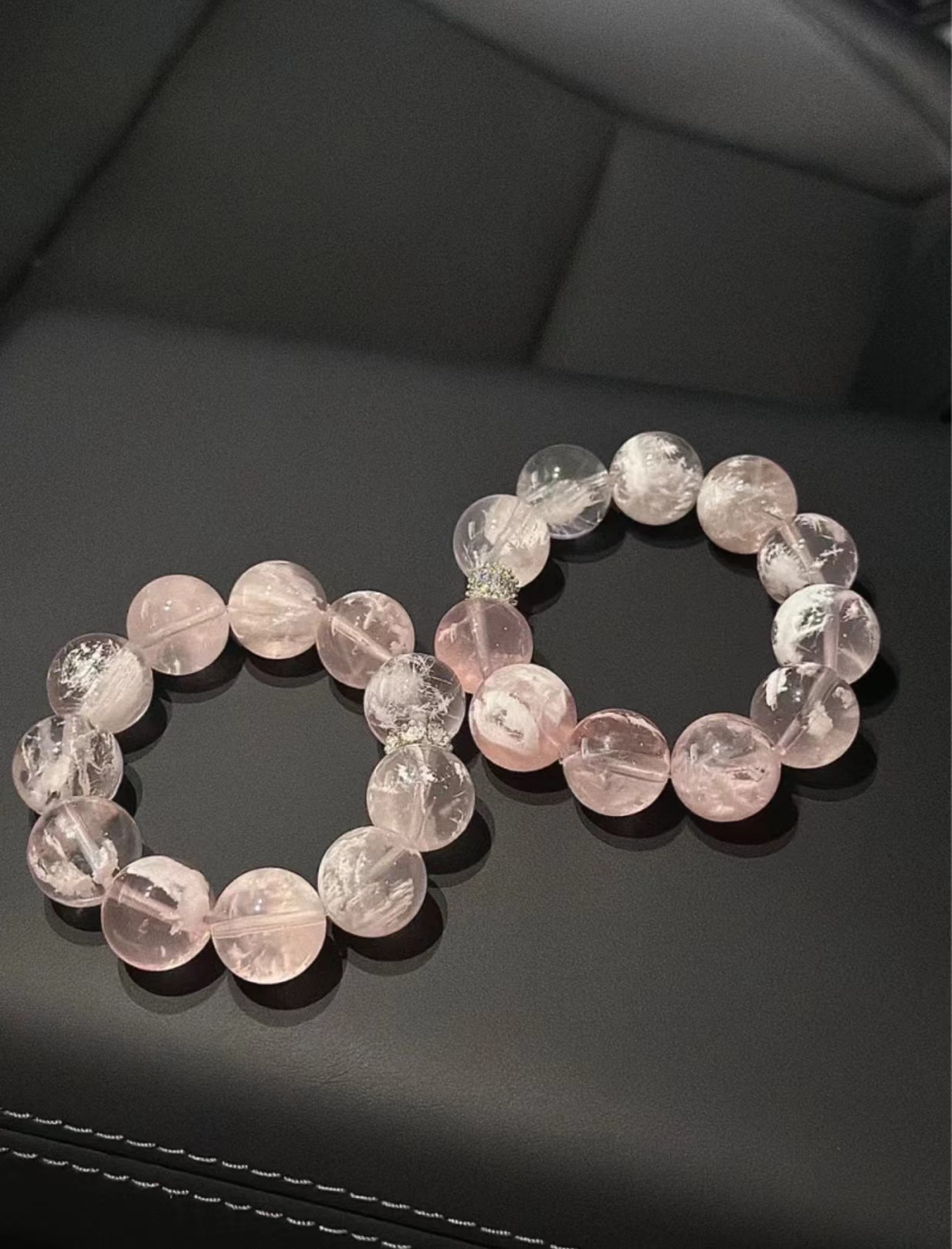 天然水晶手链下单链接女款手工单圈工艺干净彩色单圈手链