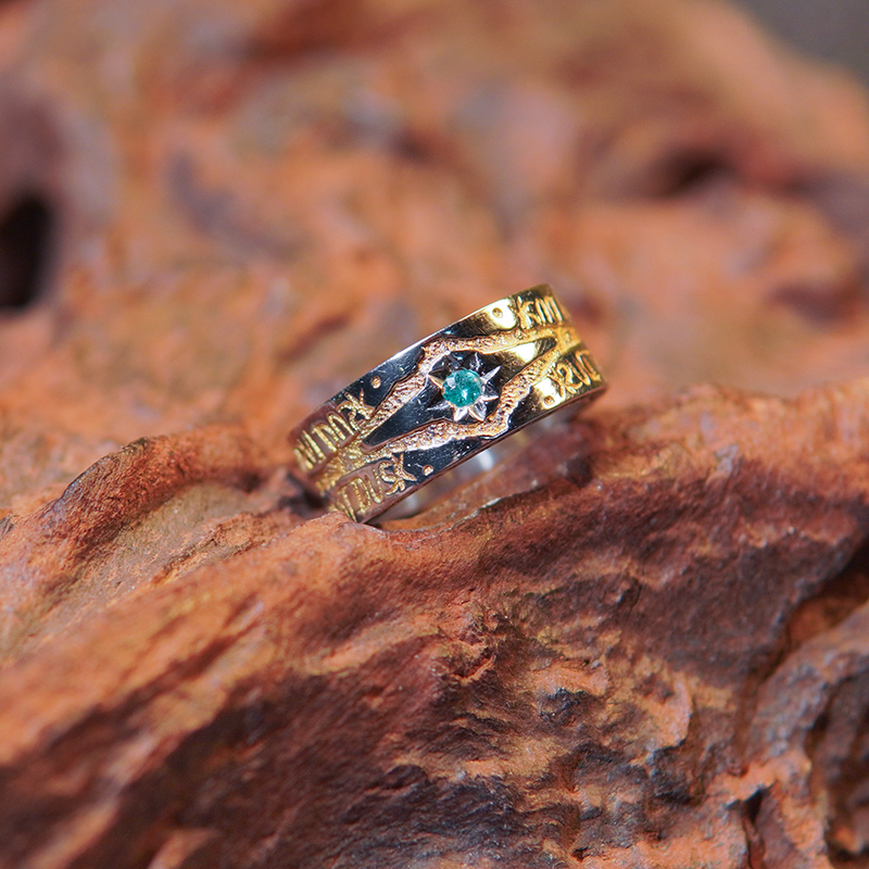 PT950 黑洞戒指 设计师品牌时尚轻奢复古