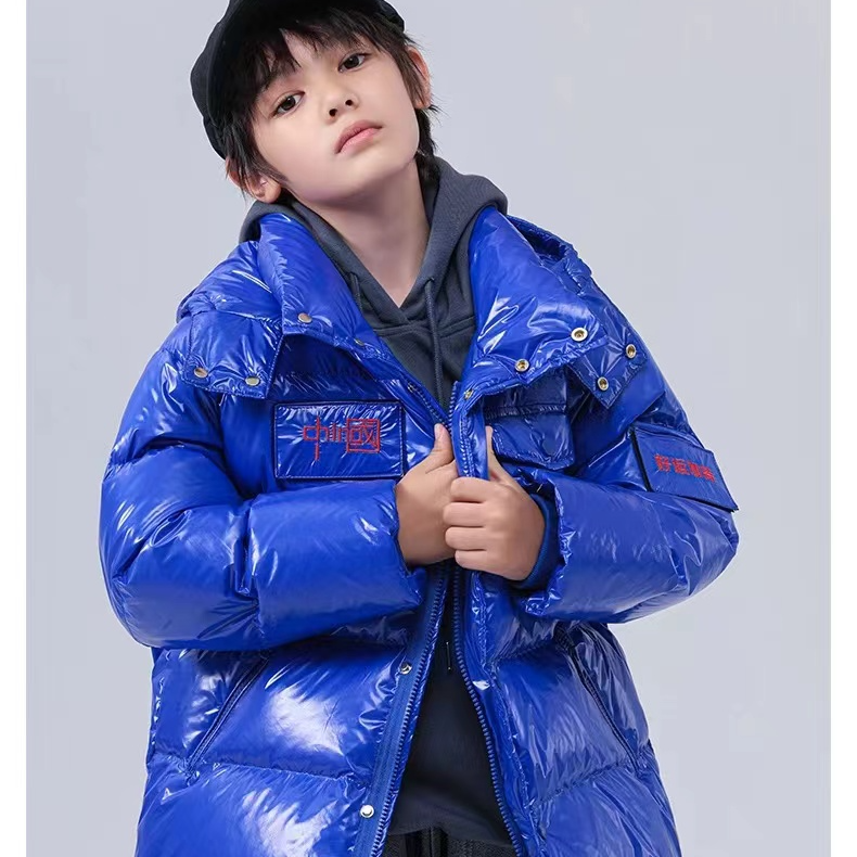雅家亮面儿童羽绒服