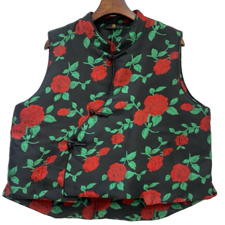 老弗爷新中式提花棉马甲250