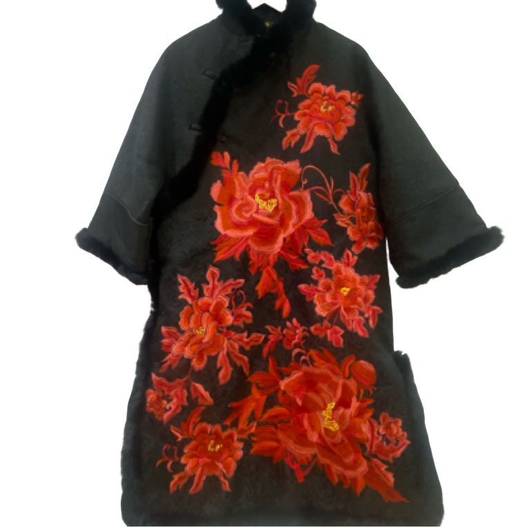 老弗爷新中式刺绣棉服252