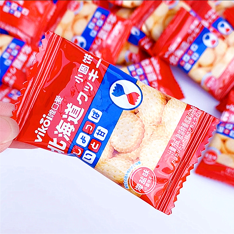 唯口爱北海道海盐小圆饼干散装零食喜庆结婚喜糖果订婚伴手礼小吃