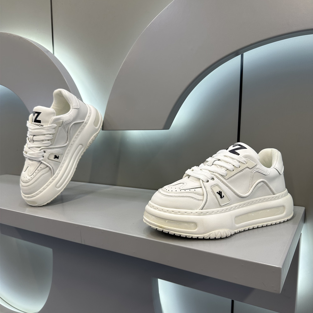 2023年秋冬爆款时尚百搭小白鞋保暖厚底增高男士休闲潮流老爹鞋男