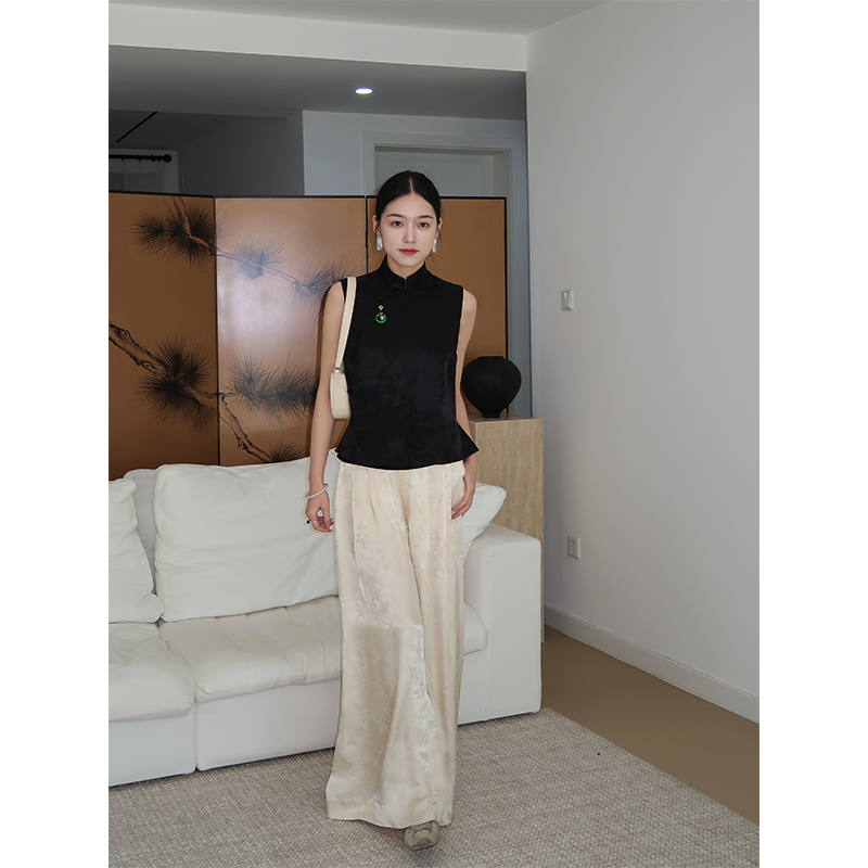 【景衡】良辰媄锦国风丝毛马甲衣长约55CM