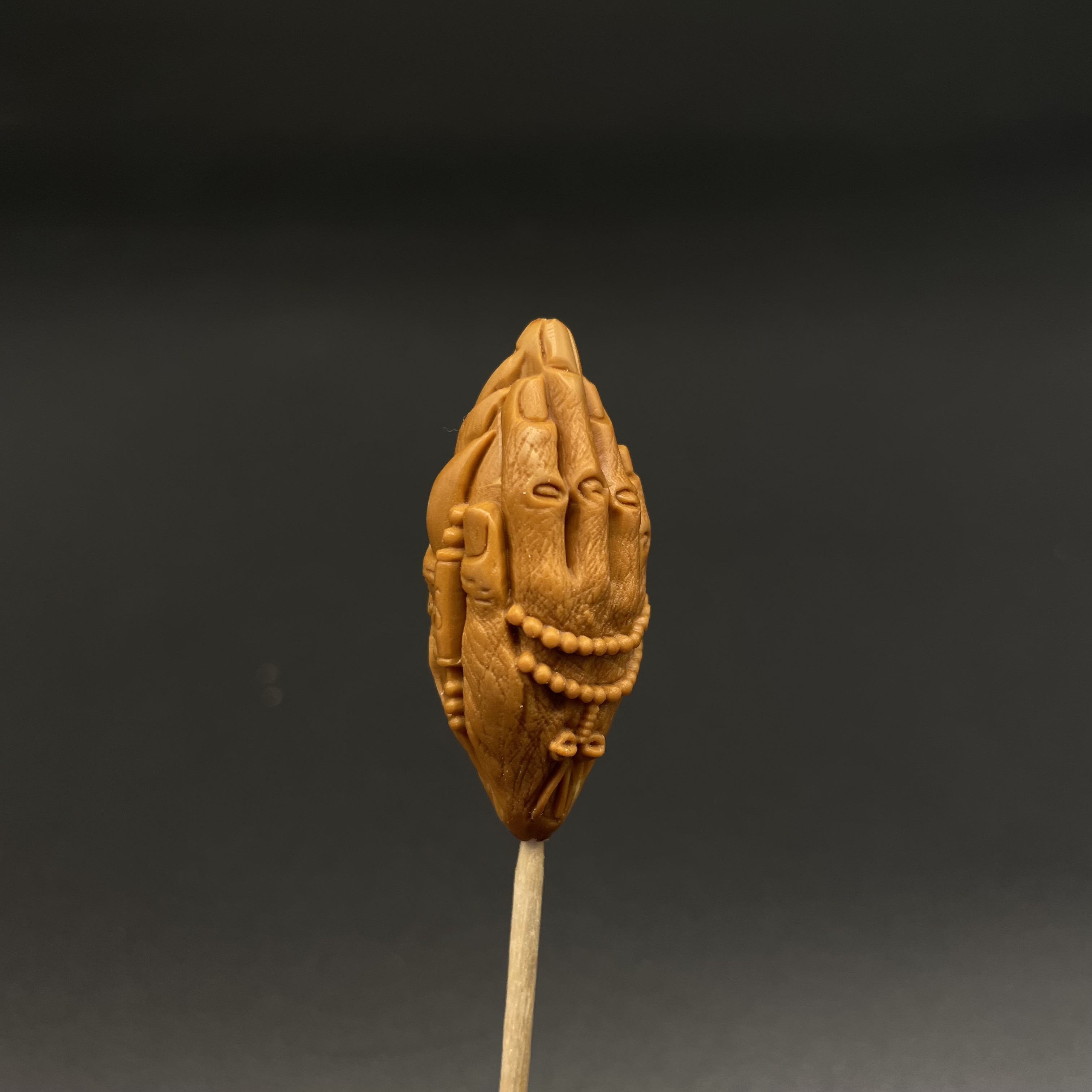 橄榄核雕刻一念佛手单颗手工雕刻