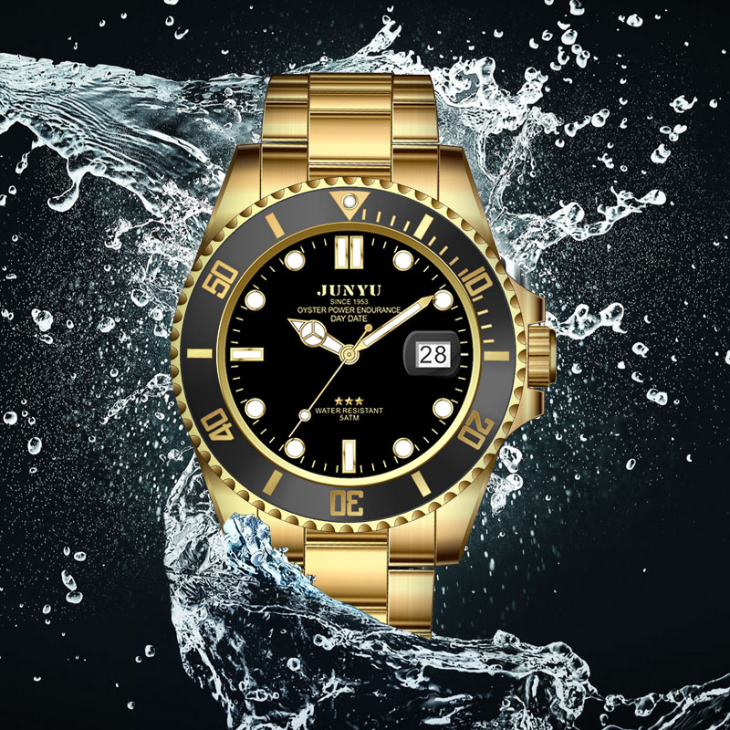 黑金鬼王系列高档潮流全动红轮腕表大气防水夜光手表