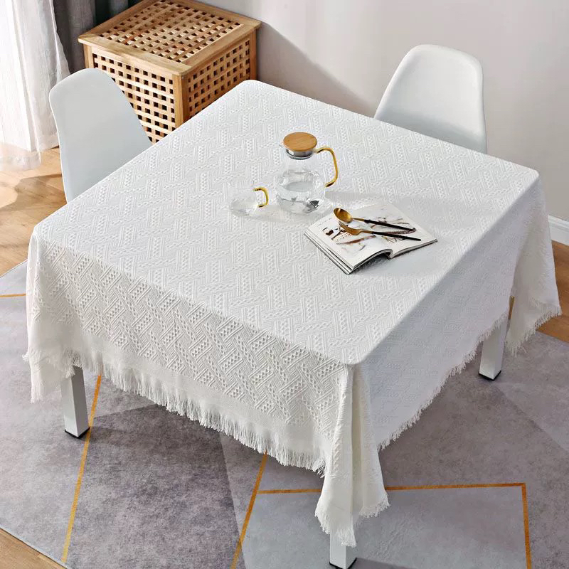 【白T】法式美式圆桌桌布轻奢野餐防尘盖巾台布电视茶几茶桌盖