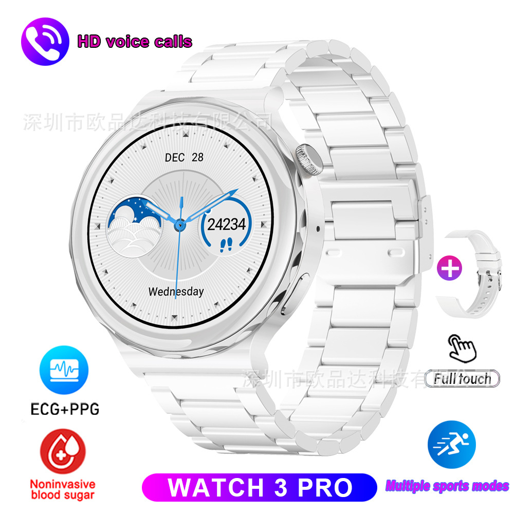 2024款HW52智能手表蓝牙通话防水手表编码器ECG+PPG smart watch