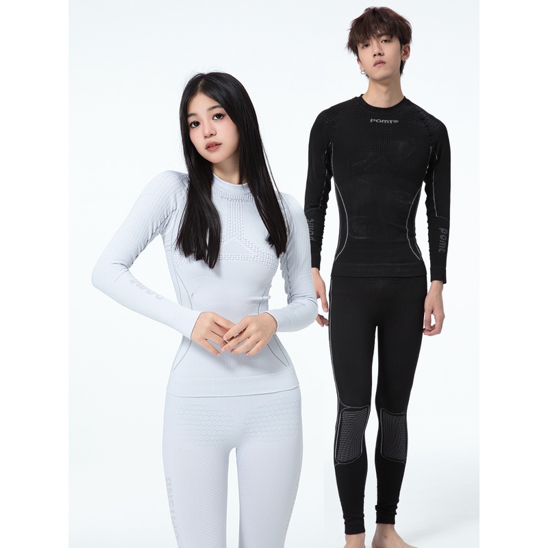 POMT运动加强压缩速干打底衣户外coolmax纱线滑雪跑步