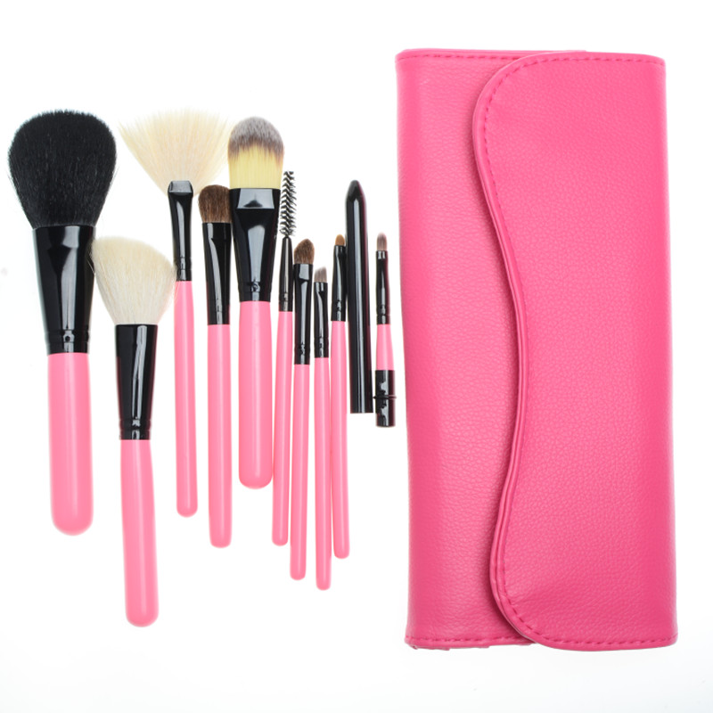 10支动物毛化妆套刷便携柔软彩妆工具学生初学者化妆用具