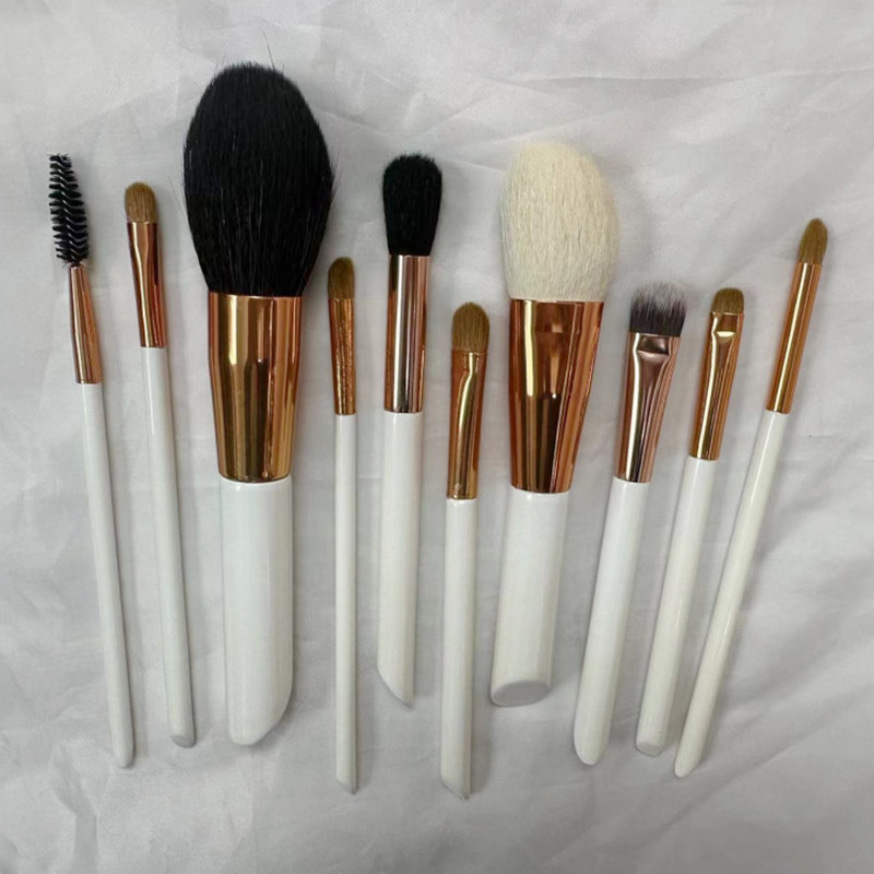 动物毛化妆套刷10支装化妆用具美妆工具柔软初学者组合软毛便捷