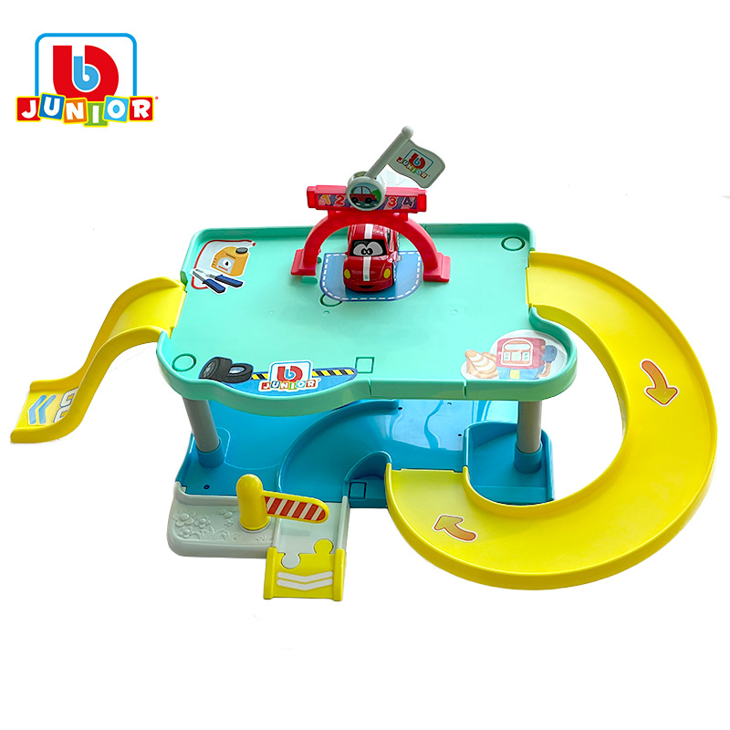 意大利BBjunior趣味车库儿童玩具车轨道玩具1-6岁玩具科学实验
