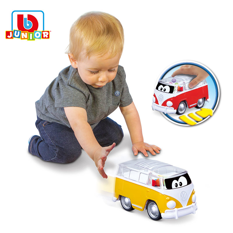 意大利BBjunior大众巴士缤纷彩珠回力车1-6岁儿童玩具车科学实验