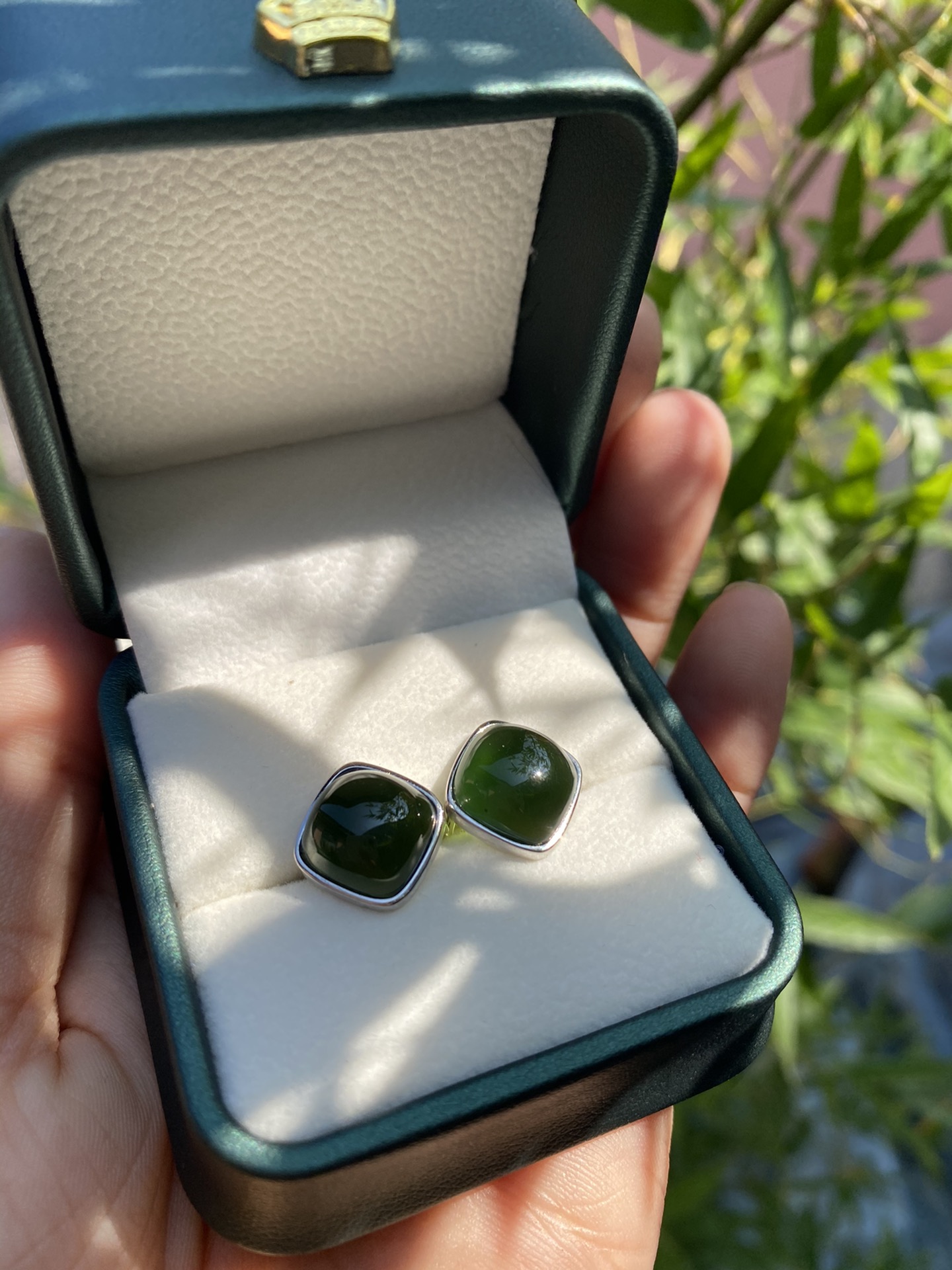 天然玉石绿耳扣一对耳坠时尚年轻