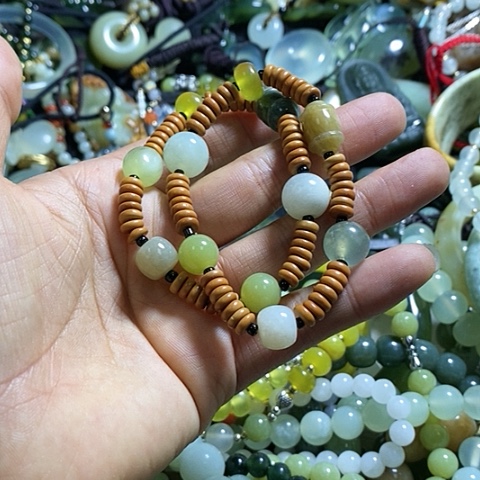 岫玉手链未镶嵌两个