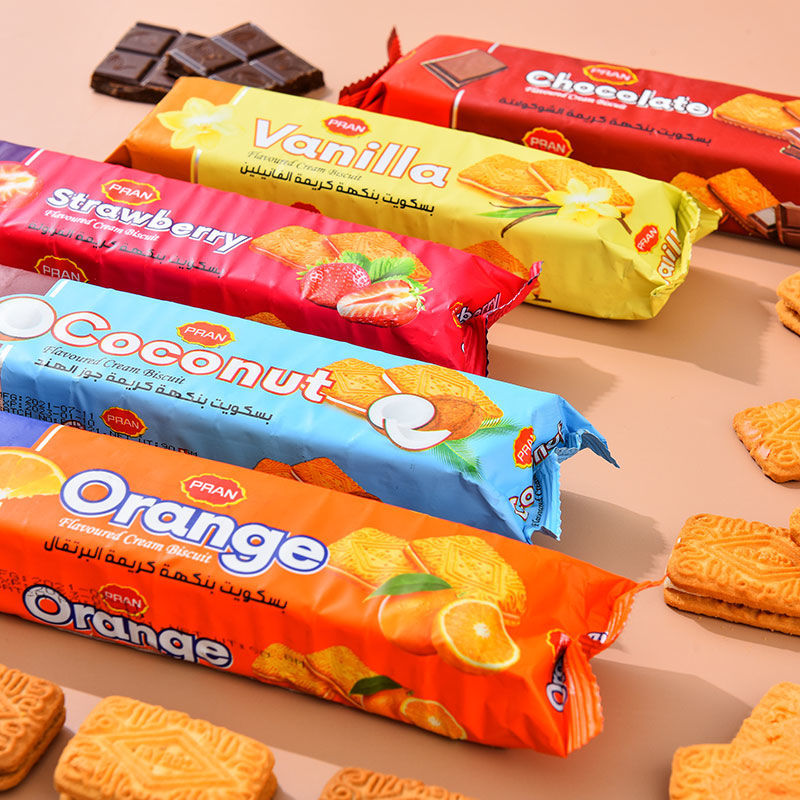 熊古屋夹心饼干草莓椰子巧克力味孟加拉进口糕点零食包正品