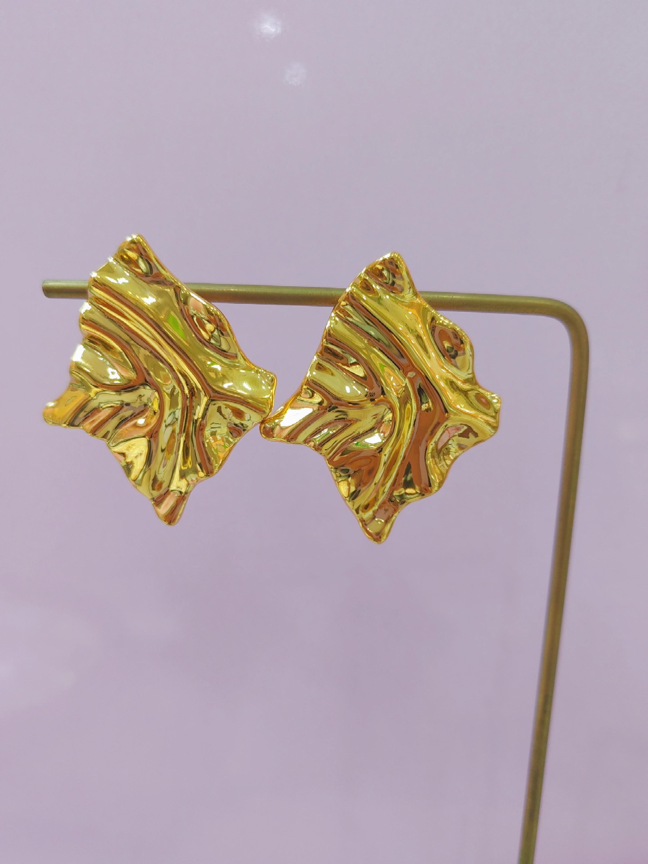 足金999糖纸时尚耳钉