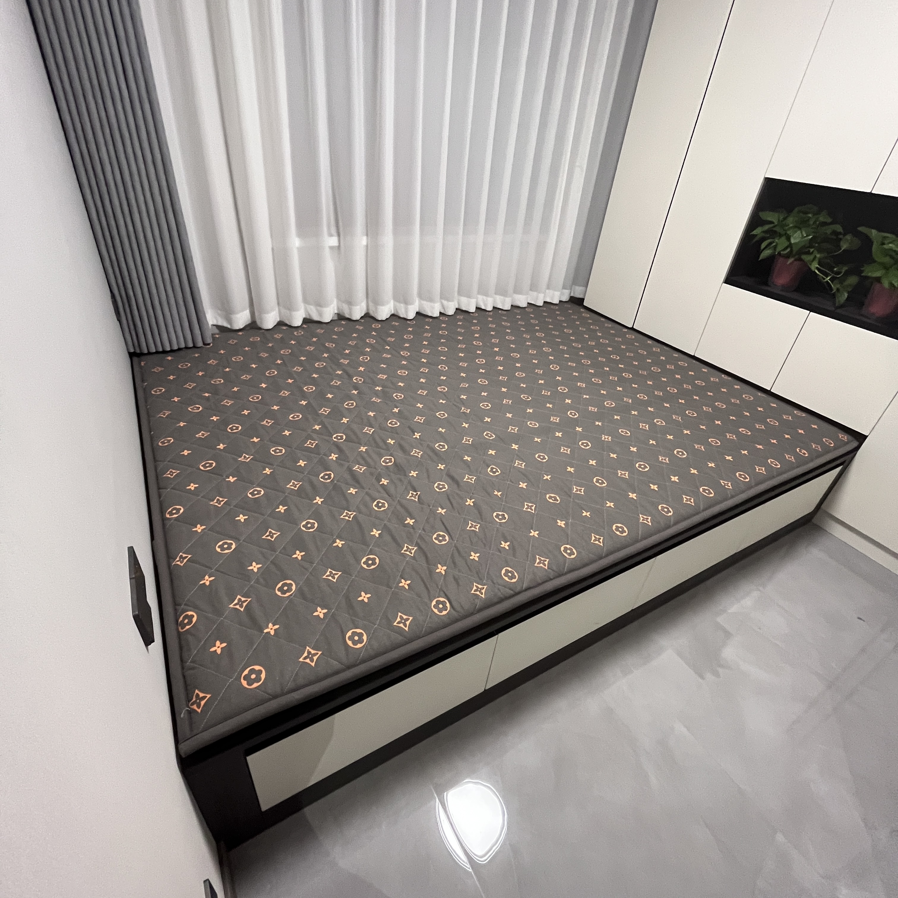 亚麻加厚防滑榻榻米炕垫床垫 定制款不调不换