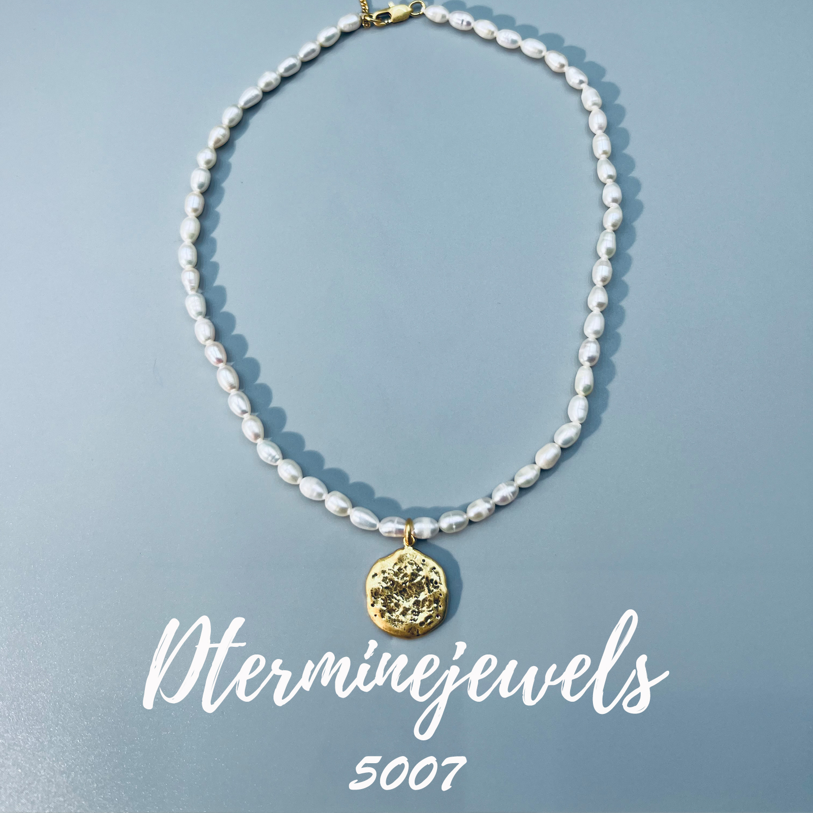 铜合金仿珍珠项链 手工气质素款设计师款项链-5007