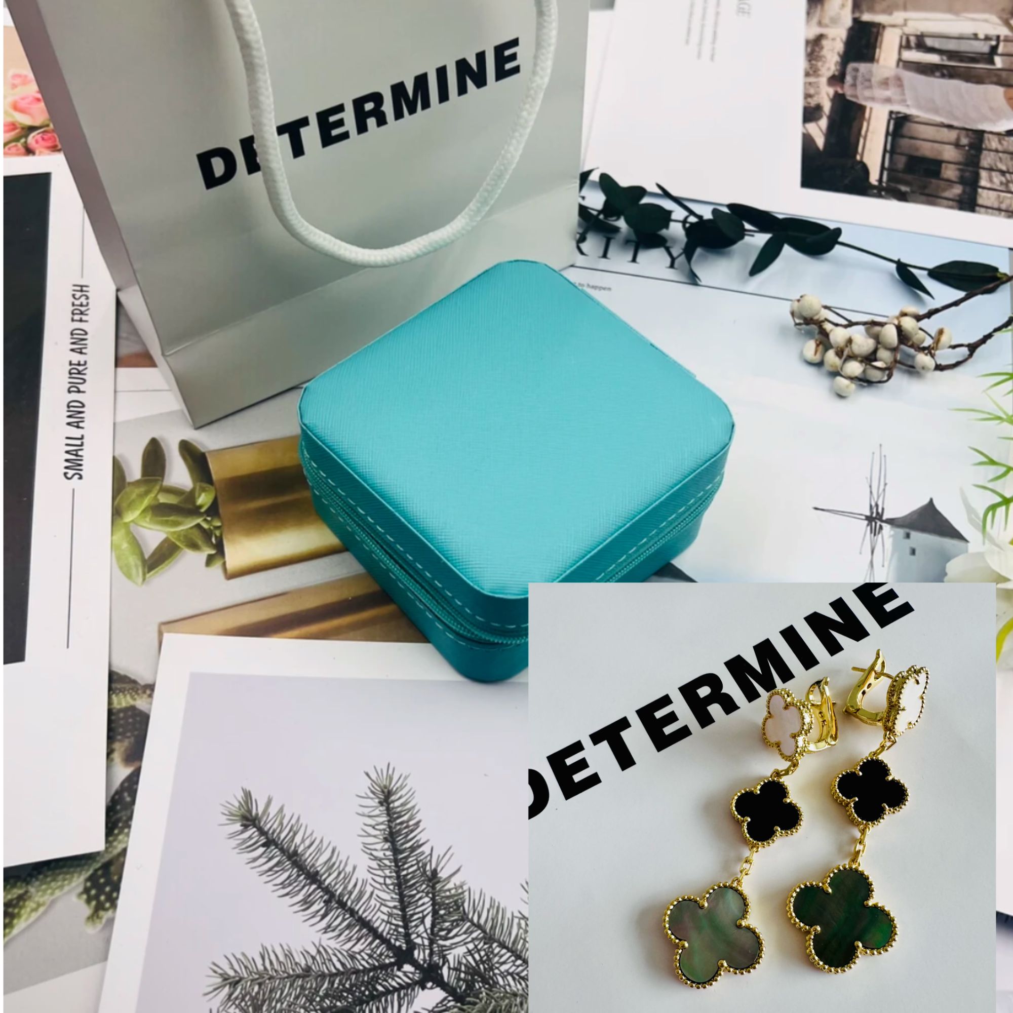 饰品盒手链饰品盒【三花耳钉颜色齐全】