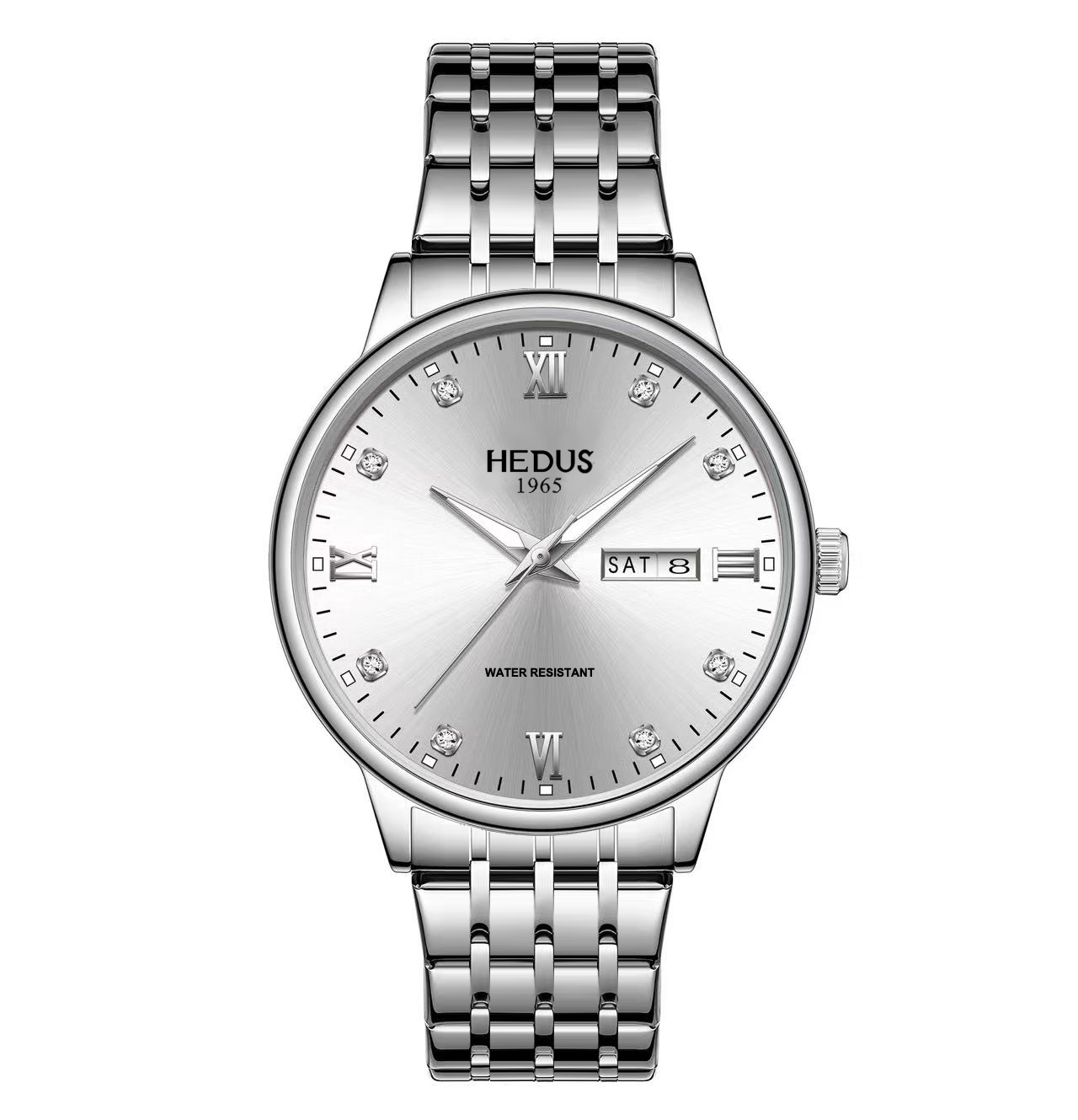 【04号】亨达时/HEDUS 防水简约双日历 高贵铂爵系列男款腕表-夏