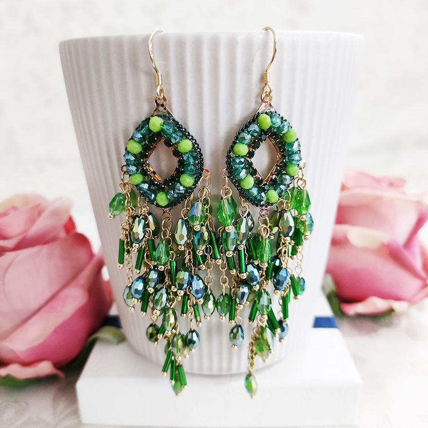 铜合金耳饰 欧美夸张流苏耳环492