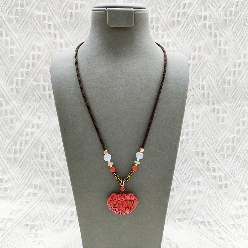 非金属布艺项链 民族风手工编织复古长款气质项链1054