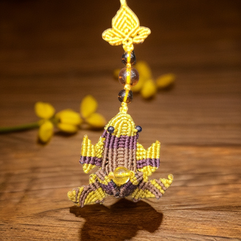 网红款手机挂件小青蛙吊坠饰品手工编织时尚百搭