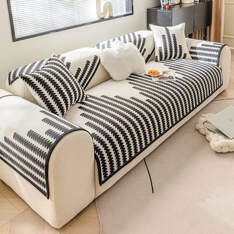 北欧风轻奢高级感雪尼尔沙发垫·1023