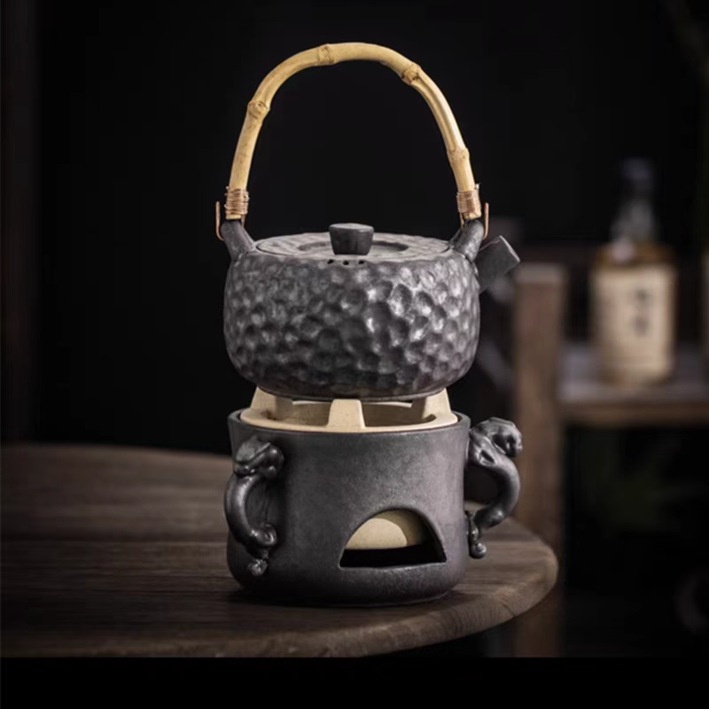 柴烧仿古茶壶围炉小烧烤炉柴烧陶瓷碳炉取暖围炉