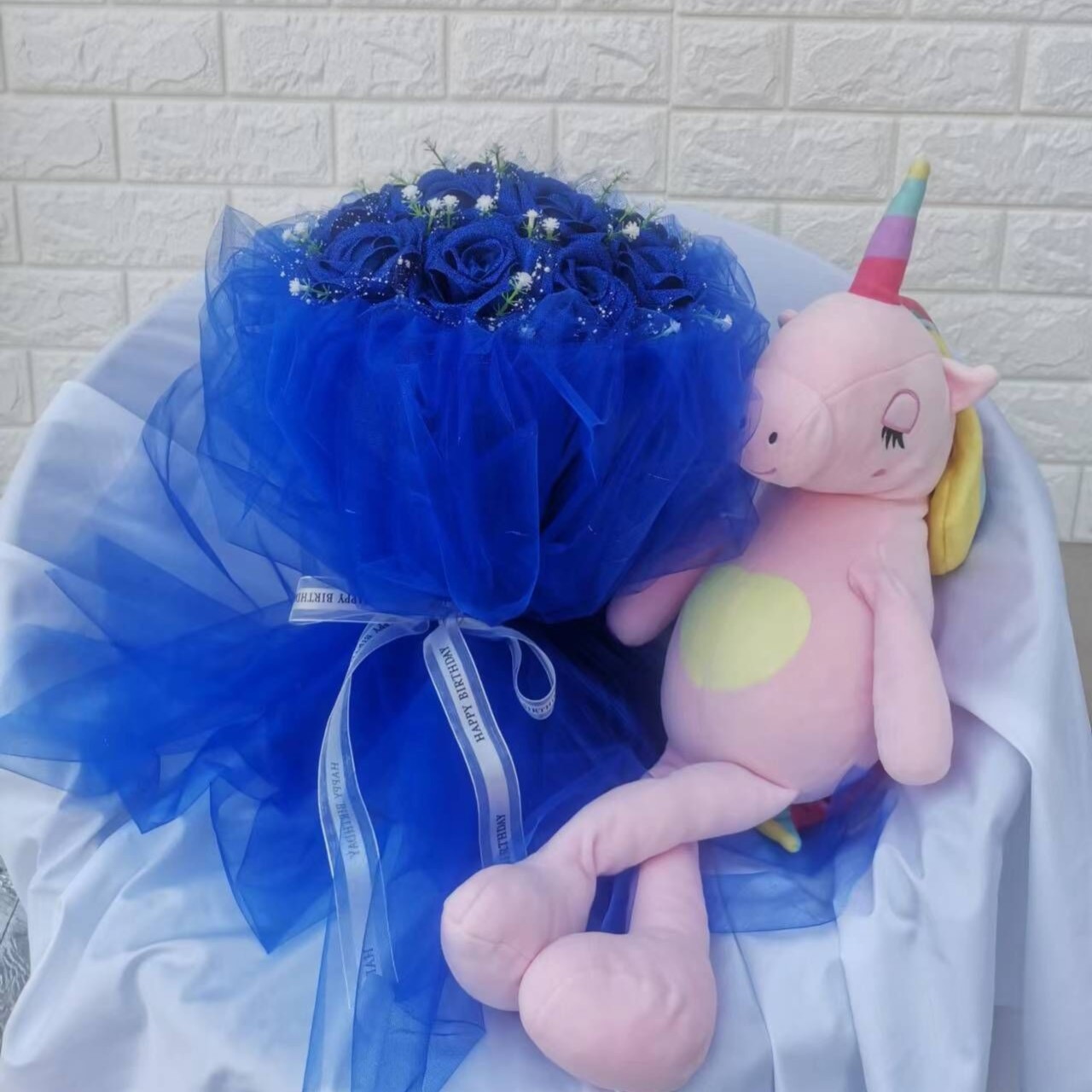 主播推荐&丝带玫瑰花11~99朵纱幔款DIY材料包