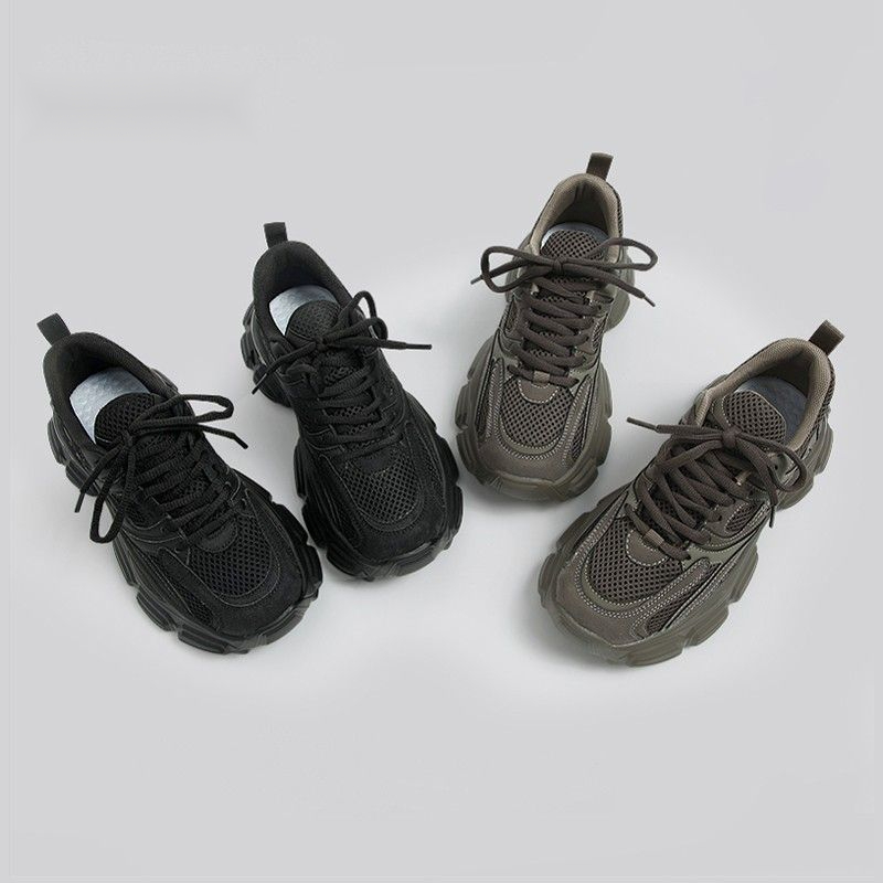 老爹鞋女2023爆款厚底黑色鞋子女运动鞋2023新款秋冬百搭休闲女鞋