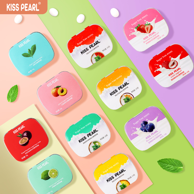 KISS PEARL无糖薄荷糖清新口气14g*5盒 XY 