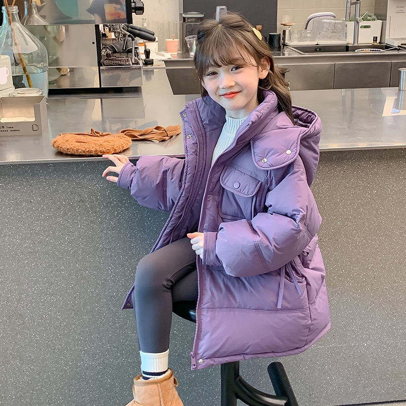 儿童冬装棉服小女孩中长款