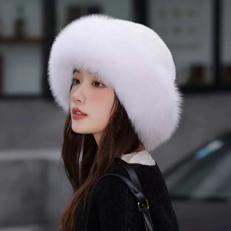 狐狸毛皮草帽子 韩版女帽真毛冬季保暖护耳帽