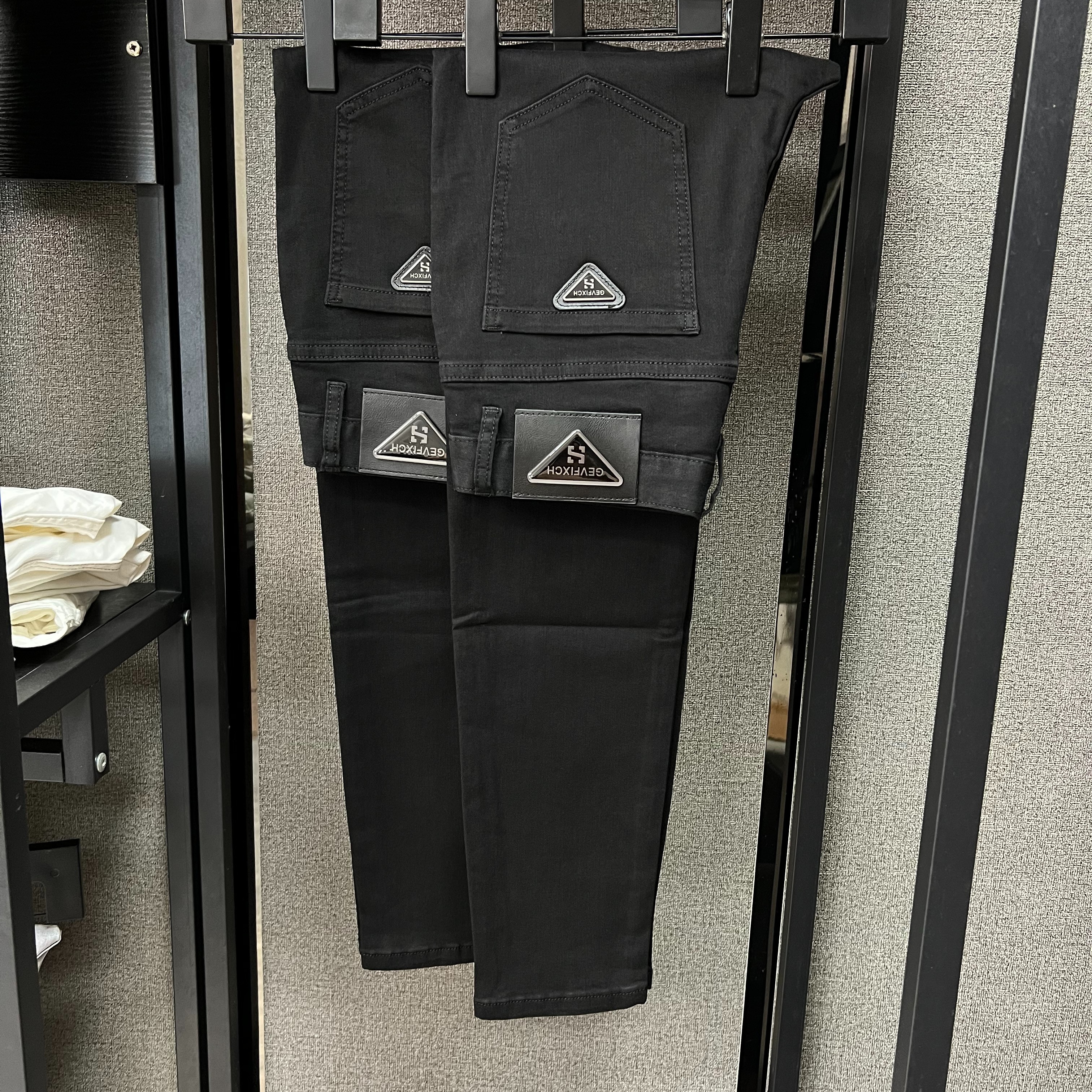 【春季限定黑色长裤】轻奢弹力修身小脚男士牛仔裤7013高端定制款