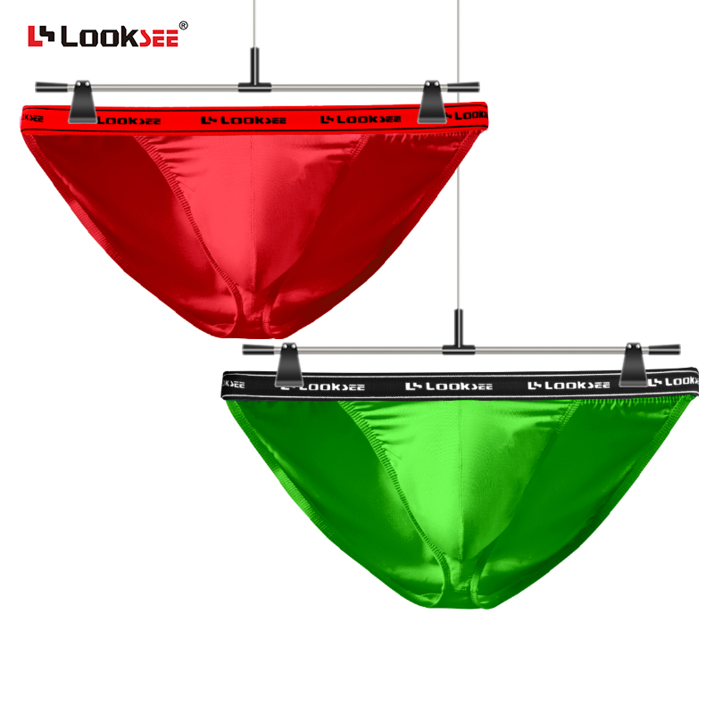 3条 莫代尔纯色木尔棉侧高叉窄裆中低腰个性感薄款男士内裤三角裤