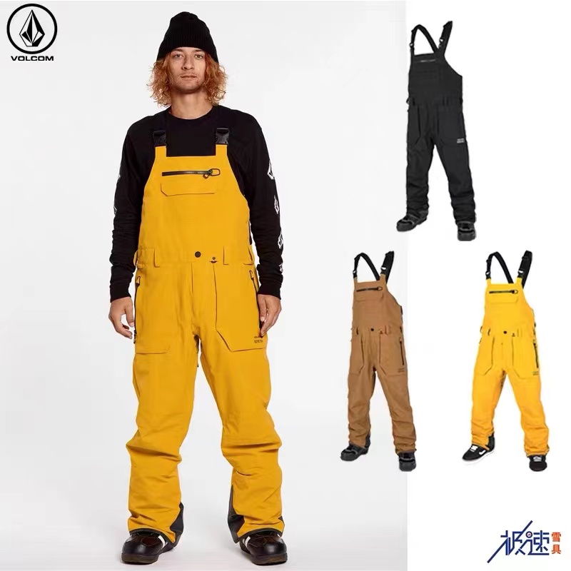 大连极速23-24新款 volcom男版成人单板滑雪裤背带裤防水GORE-TEX
