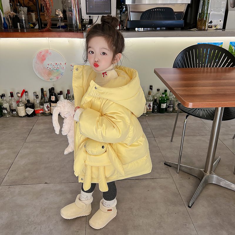 女童棉衣冬款2023新款冬季洋气宝宝加厚棉袄外套儿童冬装棉服