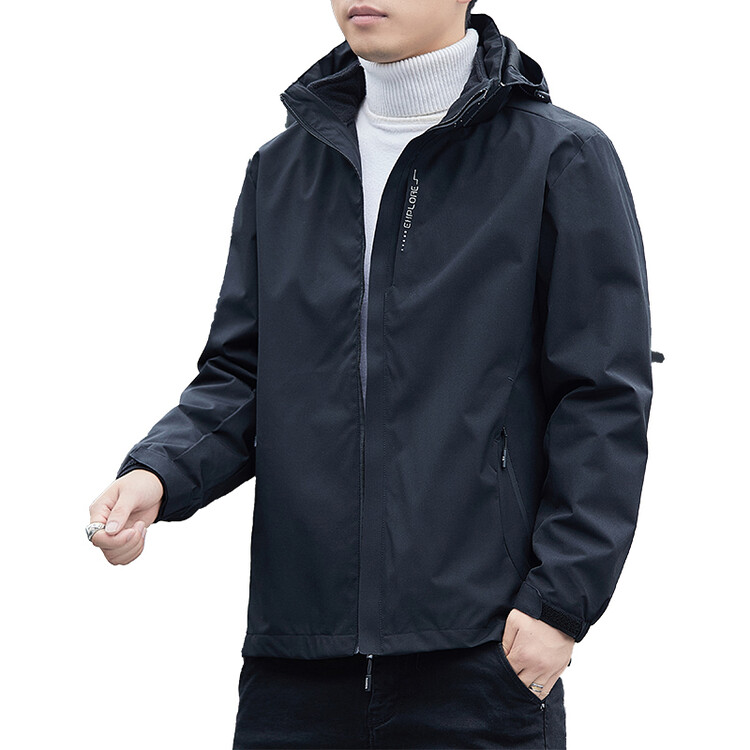 新款冲锋衣户外外套男春秋季加厚运动服三合一防风工装夹克