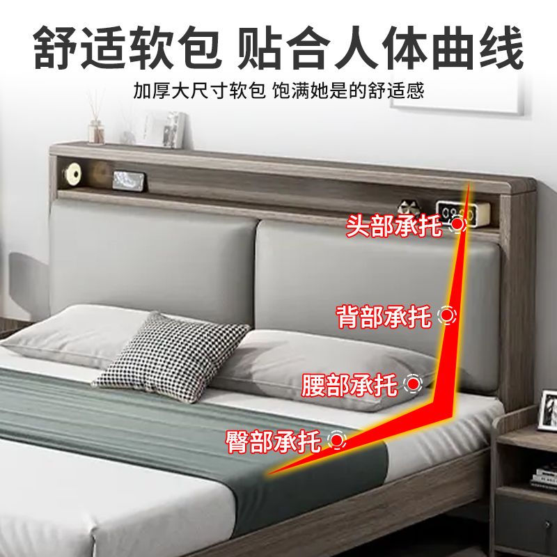 【小扬哥推荐】实木床双人1.8x2米主卧家用1.5米小户型出租房民宿