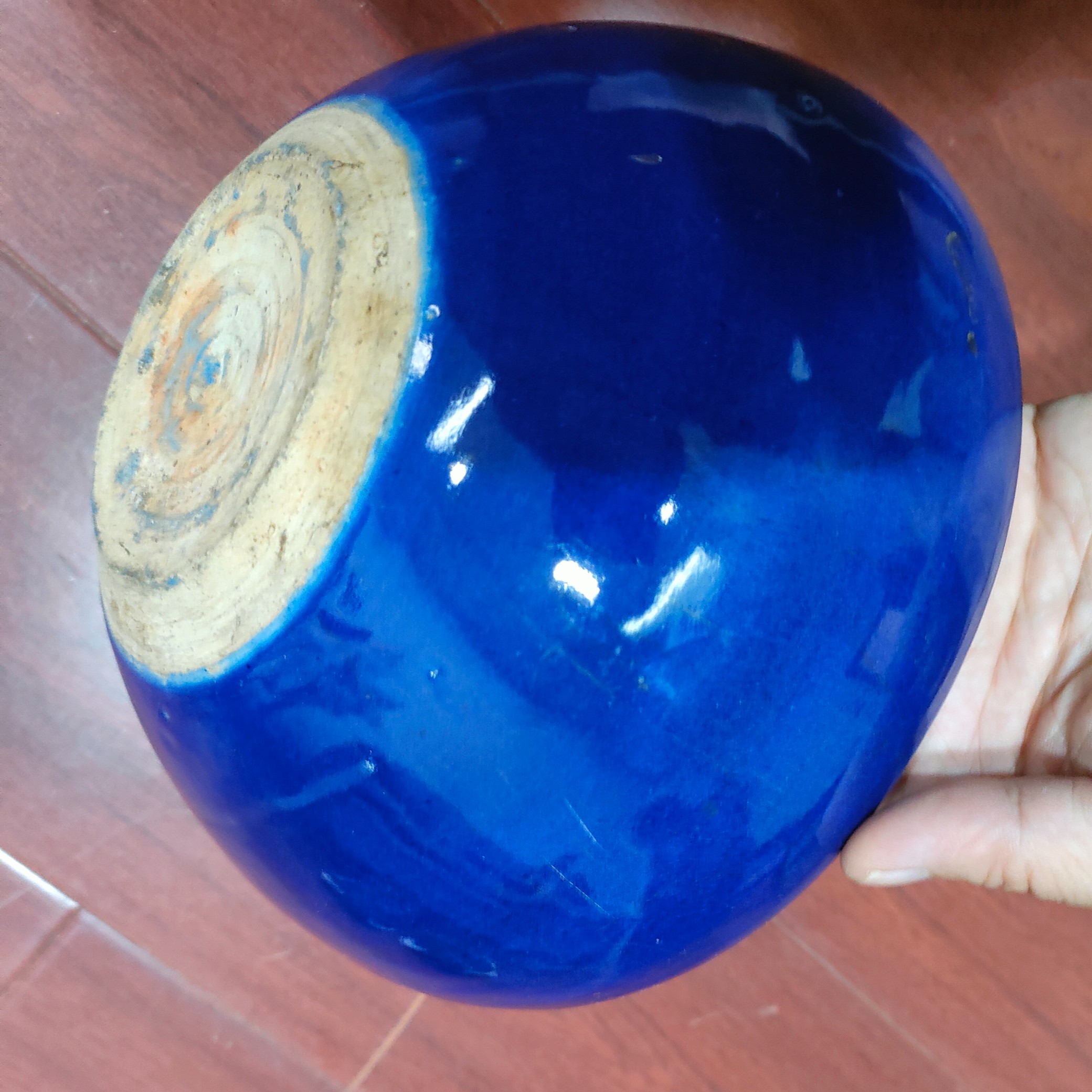 大号晚清祭蓝釉香炉