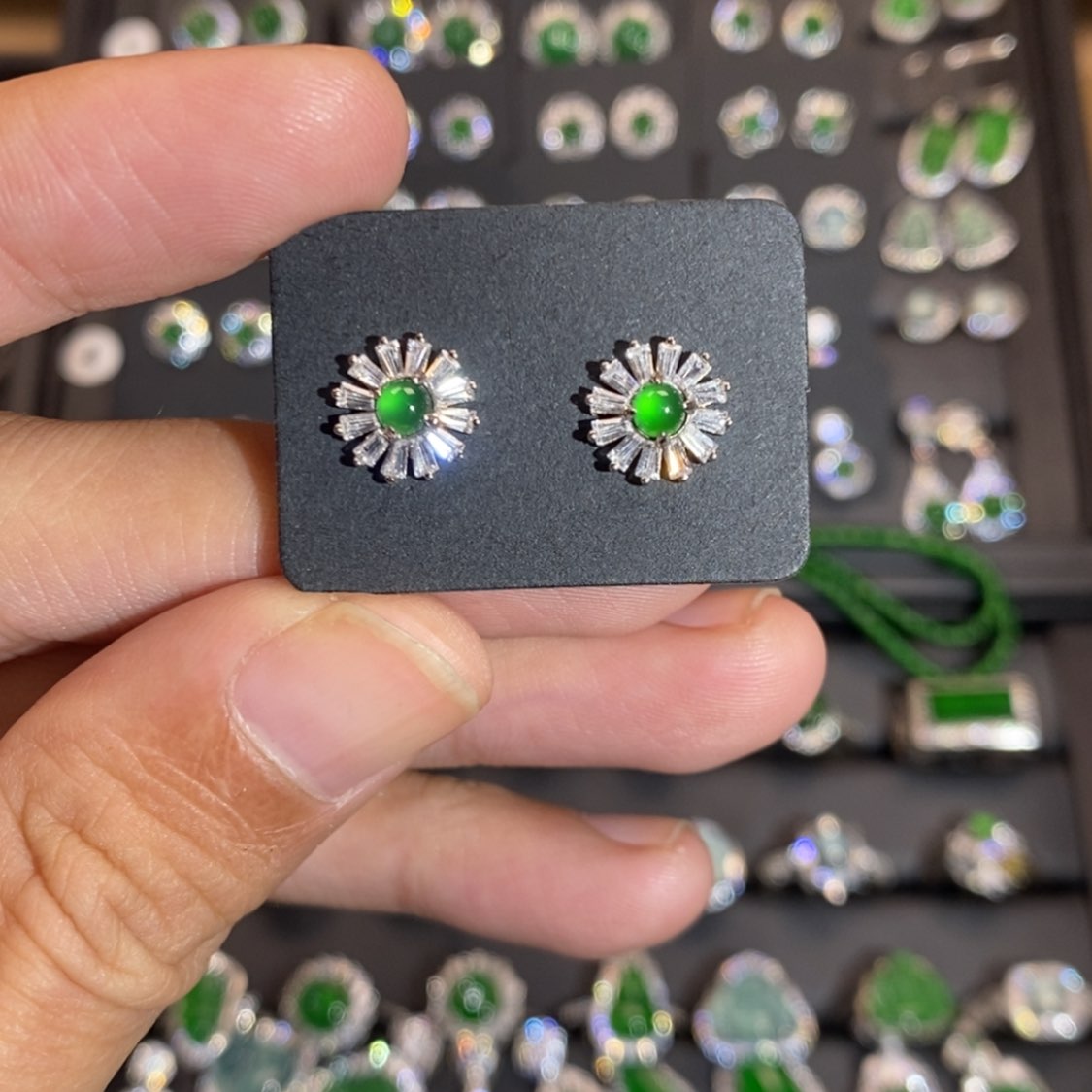 【闪购商品】翡翠手链银S925镶嵌