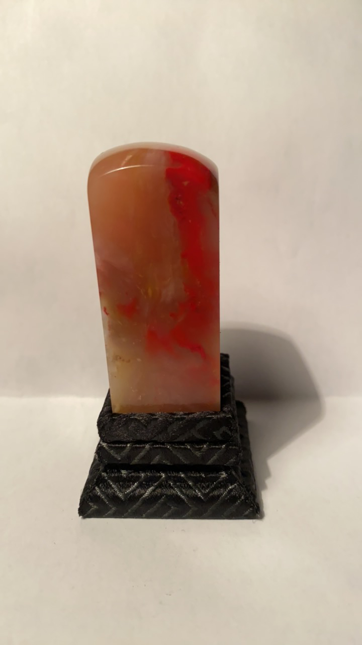 鸡血印章 2.5*2.5*6 质地细腻血色艳丽