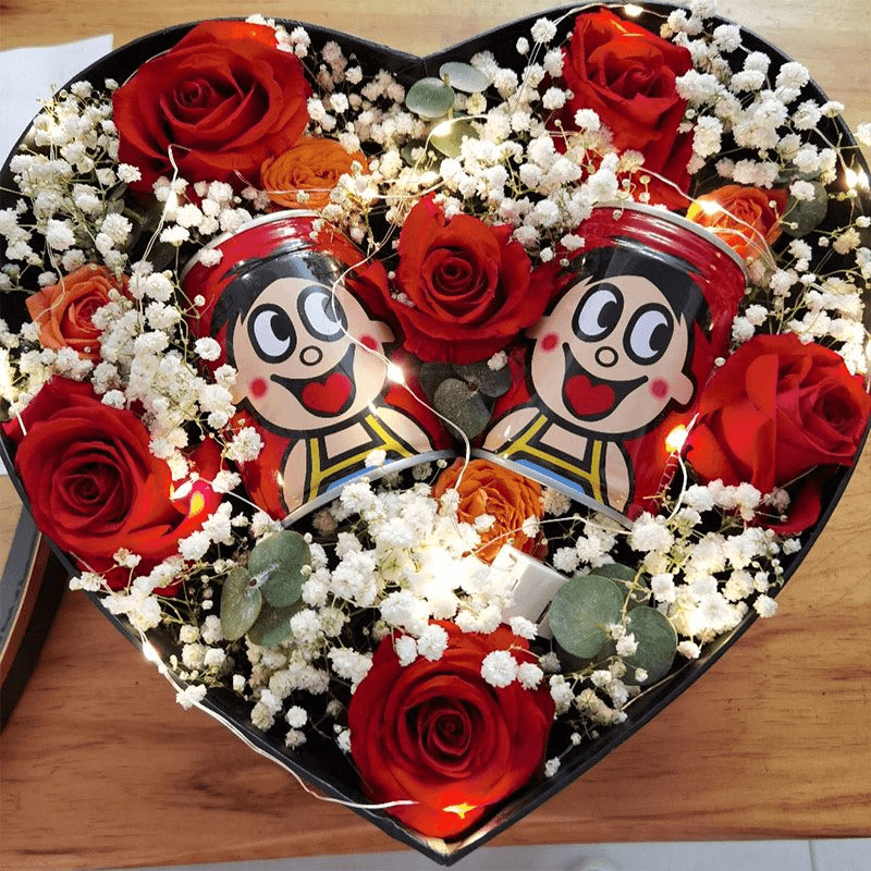 旺仔牛奶鲜花礼盒成品同城配送上门送人送女朋友儿童节日生日礼物