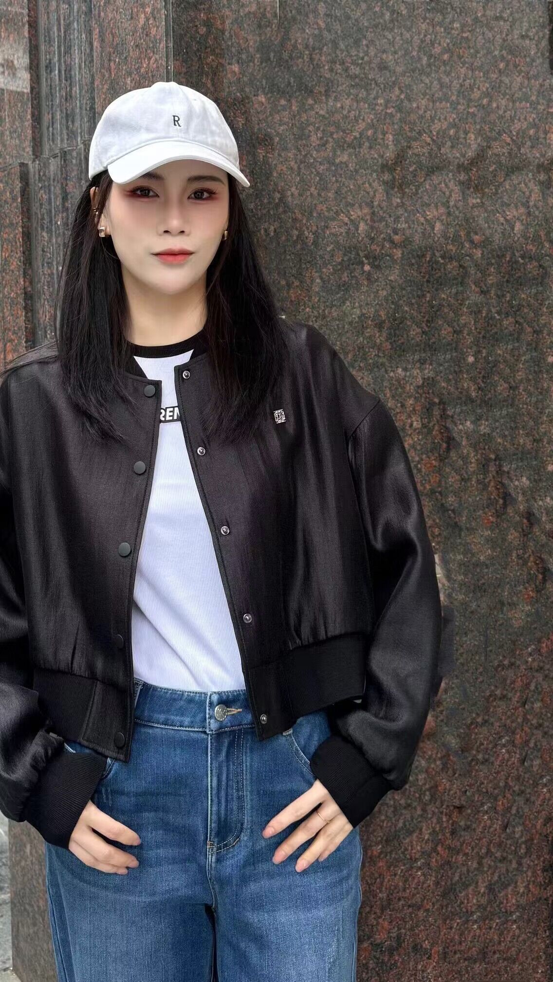 上衣女黑色女外套立领女士外套时尚休闲百搭ins网红短款